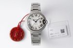 AF Factory Ballon Bleu de Cartier 33MM Stainless Steel Bracelet Diamond Bezel Women Watch